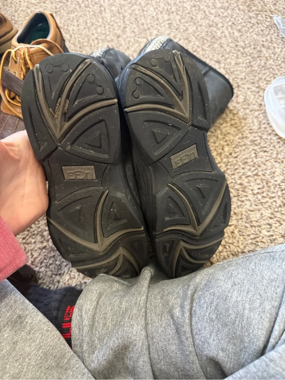 UGG Black Tall Suede Winter Boots